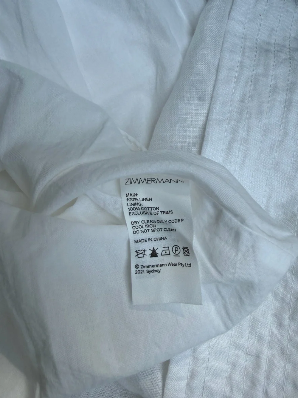 Zimmermann Rosa Bralette Dress 0 XS White Linen Midi - Picture 8 of 11
